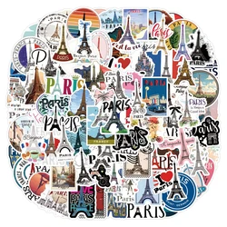 10/30/55/110PCS Cartoon France Paris Eiffel Tower Sticker Graffiti Decoration Water Cup Luggage Computer Waterproof Decal Toy