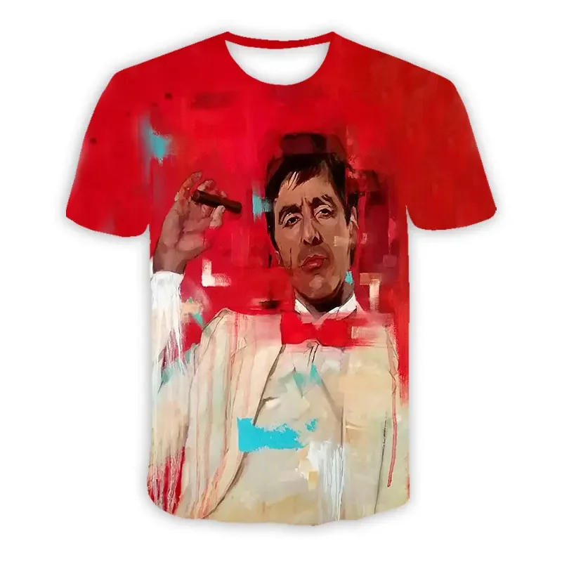 

New Fashion Women/Men's 3D Print Scarface Casual T-shirts Hip Hop Tshirts Harajuku Styles Tops Clothing G01