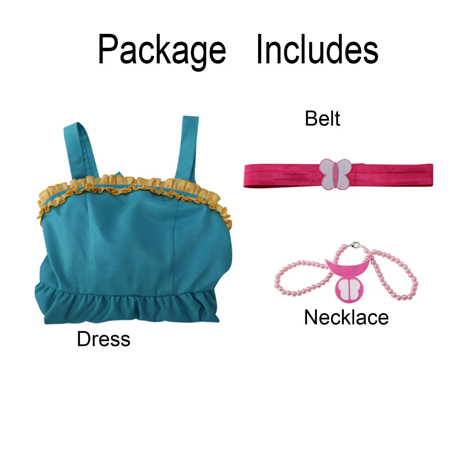 فستان نسائي من Fluttershy مع ربطة عنق ليتل بوني مع ربطة عنق لزي الهالوين