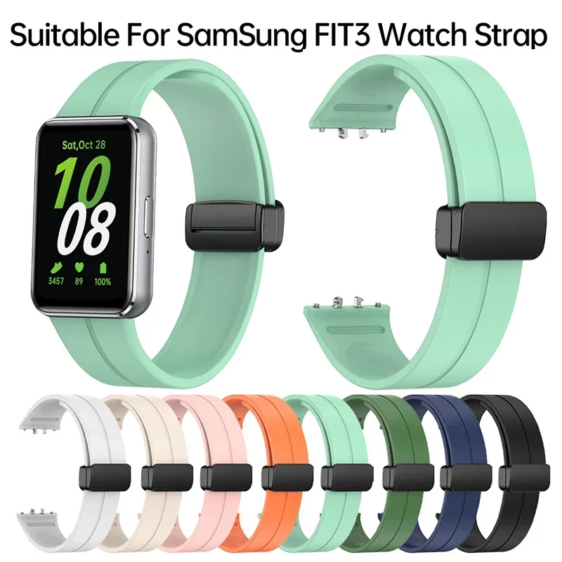 

Silicone Bracelet For Samsung Galaxy Fit 3 Watch Band Magnetic Buckle Wrist Strap For Samsung Galaxy Fit 3 R390 Correa