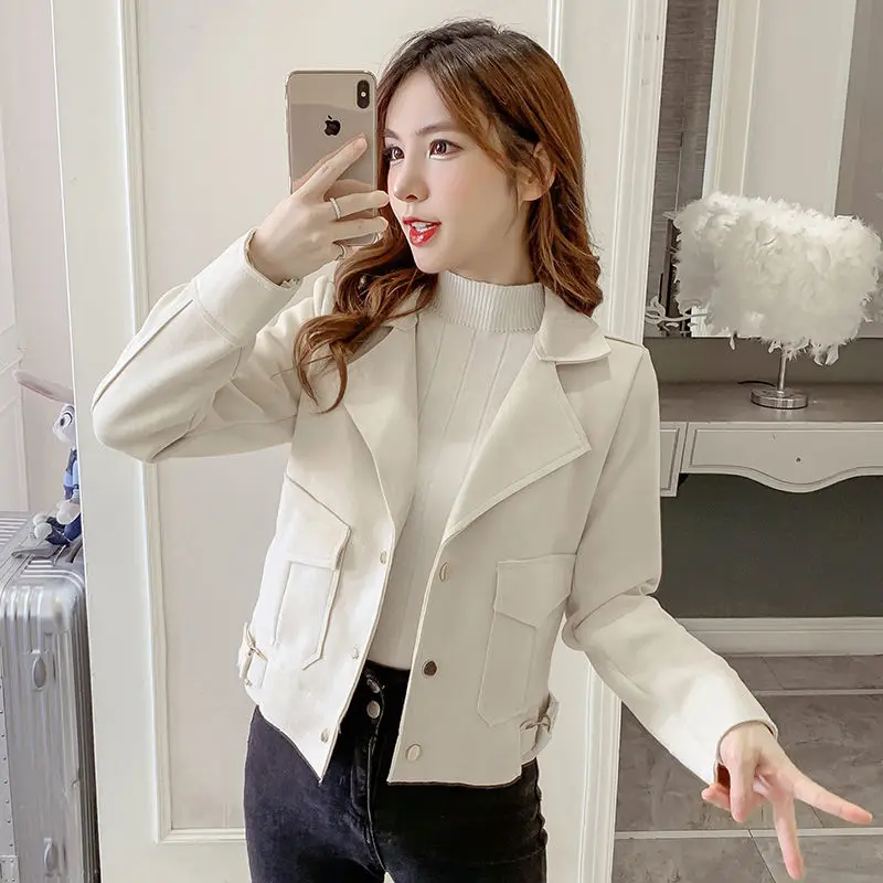 

Women's Korean Style Loose All-match Temperament Coat Motorcycle Jacket