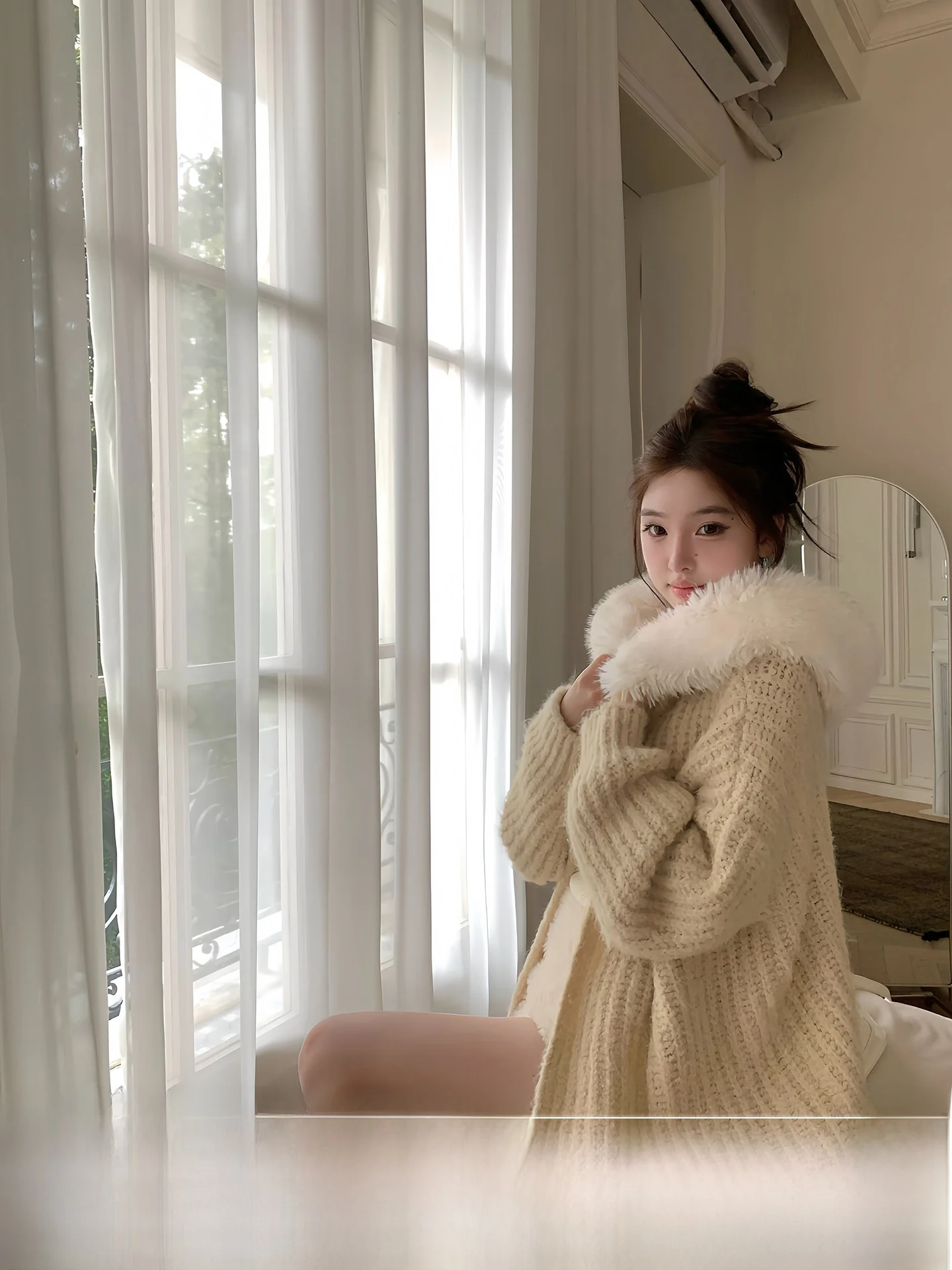 

Мягкий уютный вязаный свободный женский свитер с капюшоном, повседневная верхняя одежда для отдыха и поездок на работу, с длинными рукавами, из полиэстера, нейлона, шерсти и др.