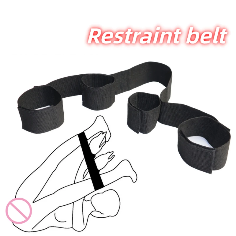 BDSM Leg Spreader Bar Restraints Straight Bar Bondage Kit Adult Sex Toys for Women Couples Ankle Wrist Cuffs SM Fetish Play