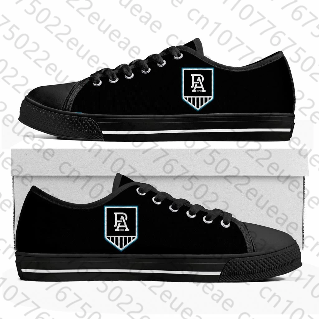 Port Adelaide Power Australian Football Low Top Sneakers Mens Womens Teenager Canvas High Quality Sneaker Casual Custom Made DIY