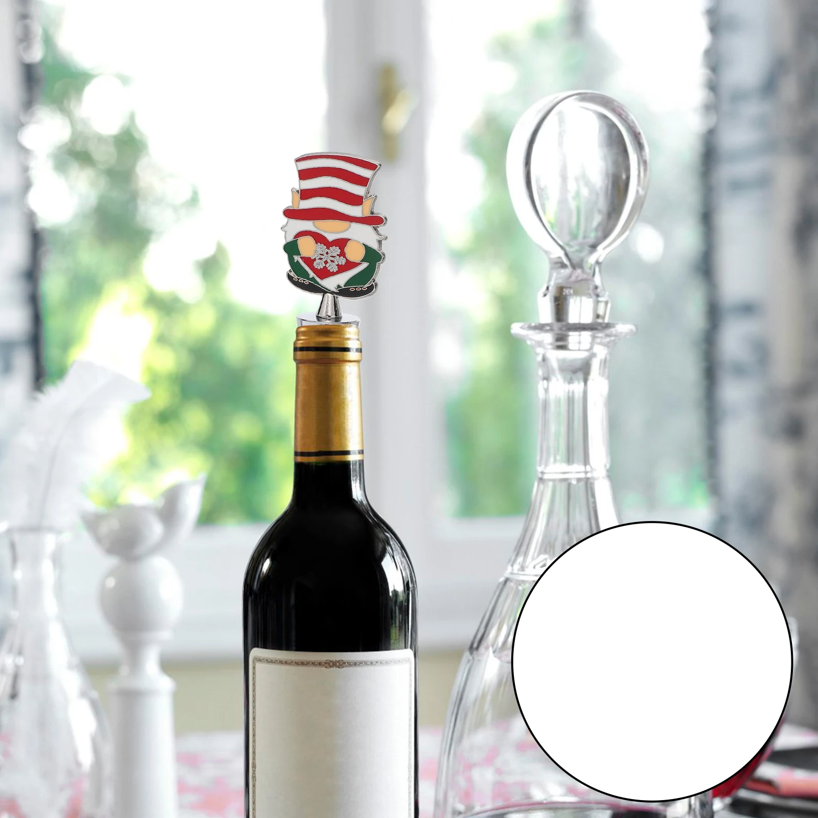 

3Pcs Festive Holiday Wine Stoppers Santa-Themed Decorative Christmas Party Drink Preservation Accessory Novelty Bottle Stopper