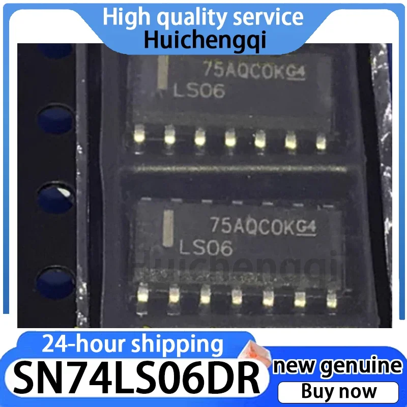 10PCS Genuine SN74LS06DR Package SOIC-14 High Voltage Output Six Channel Inverting Buffer