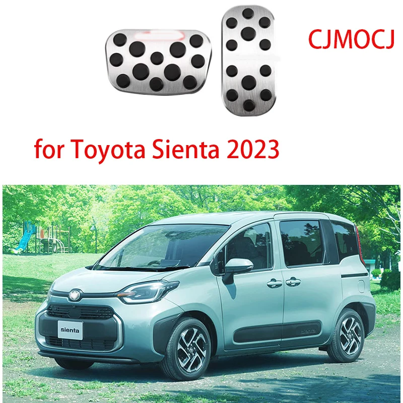 For Toyota Sienta 2023  Car Foot Pedals Cover Gas Accelerator Brake Stainless Steel No Drilling Pedal Accessories