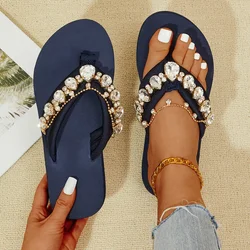 Large Size Women's Slippers 25 Summer Sandals New Flat Bottomed Clip Toe Women's Shoes Beach Women's Outerwear Flip Flops