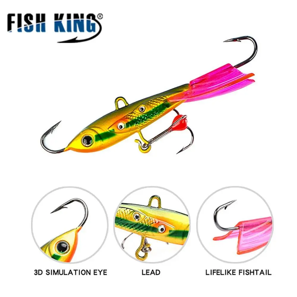 AD-Sharp Winter Ice Fishing Lure 2023 9 styles Balancer Lead Hard Hook 10g 20g Artificial Ice fishing lure diamond