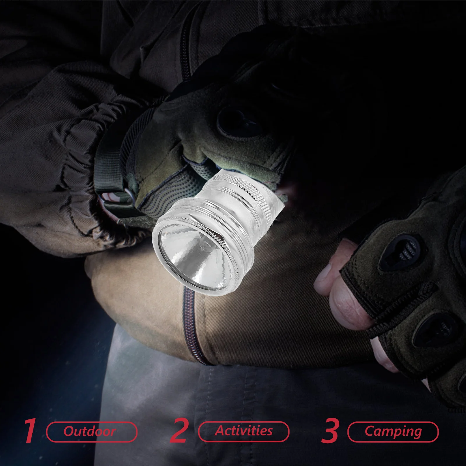 

Metal Old-Fashioned Flashlight Vintage 80S Hand-Held Torch Powered Portable Light for Outdoor Adventure Bedside Use