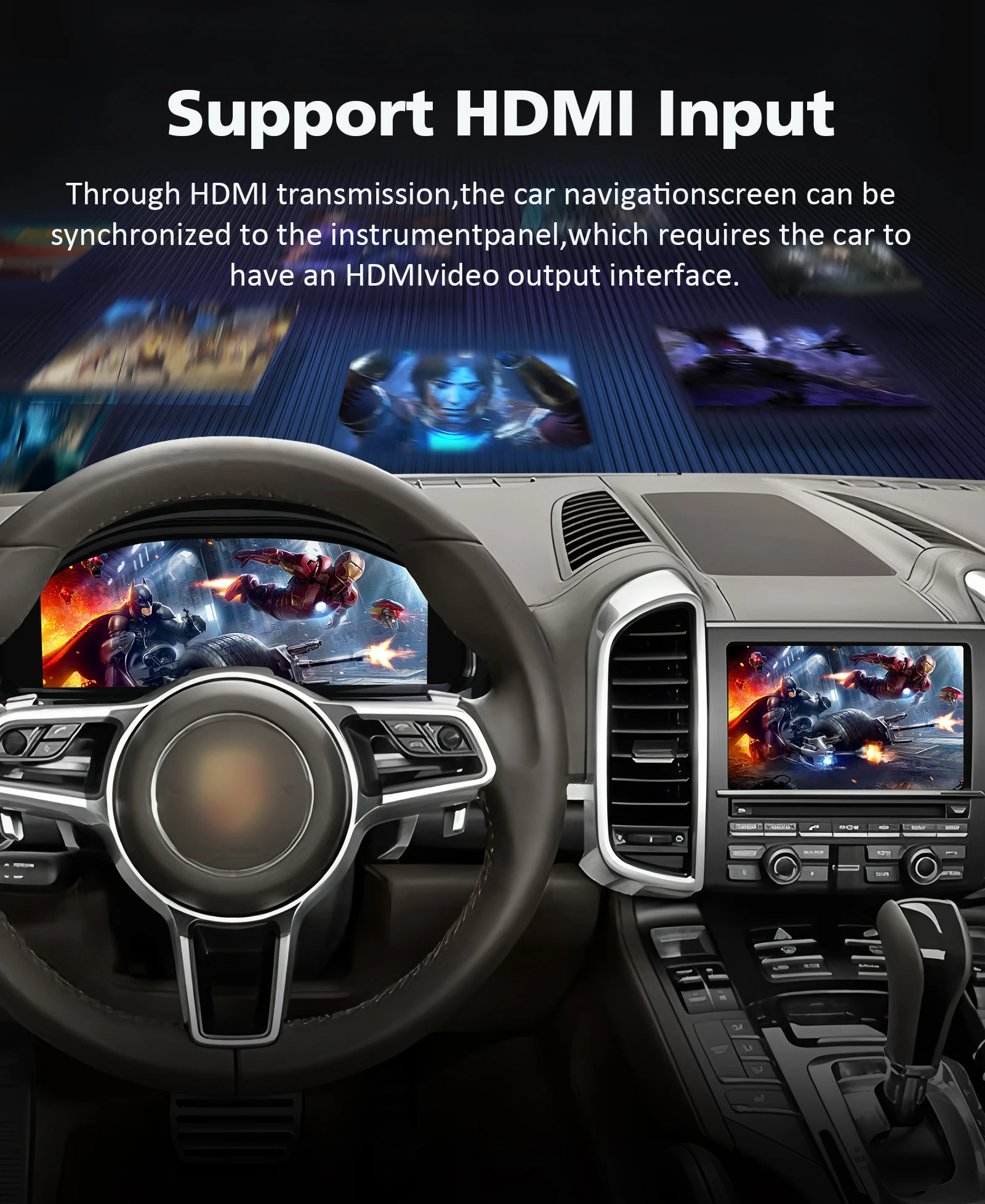 Hizpo 12,3-Zoll Digitales Auto-Instrumentencluster für Porsche Cayenne 2011 - 2017 LCD-Armaturenbrett Virtuelles Cockpit CarPlay Android Auto – Detail 5