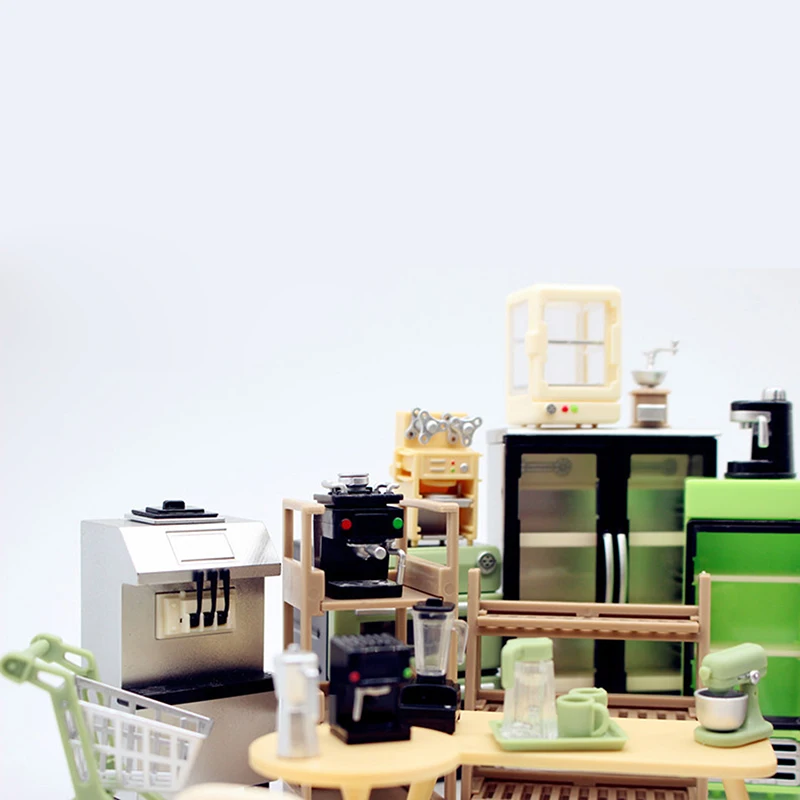 1pc 1:12 Puppenhaus Miniatur Grid Raum Mini Entsafter Küche Liefert Miniatur Szene Modell Dekor Spielzeug Puppe Haus Zubehör