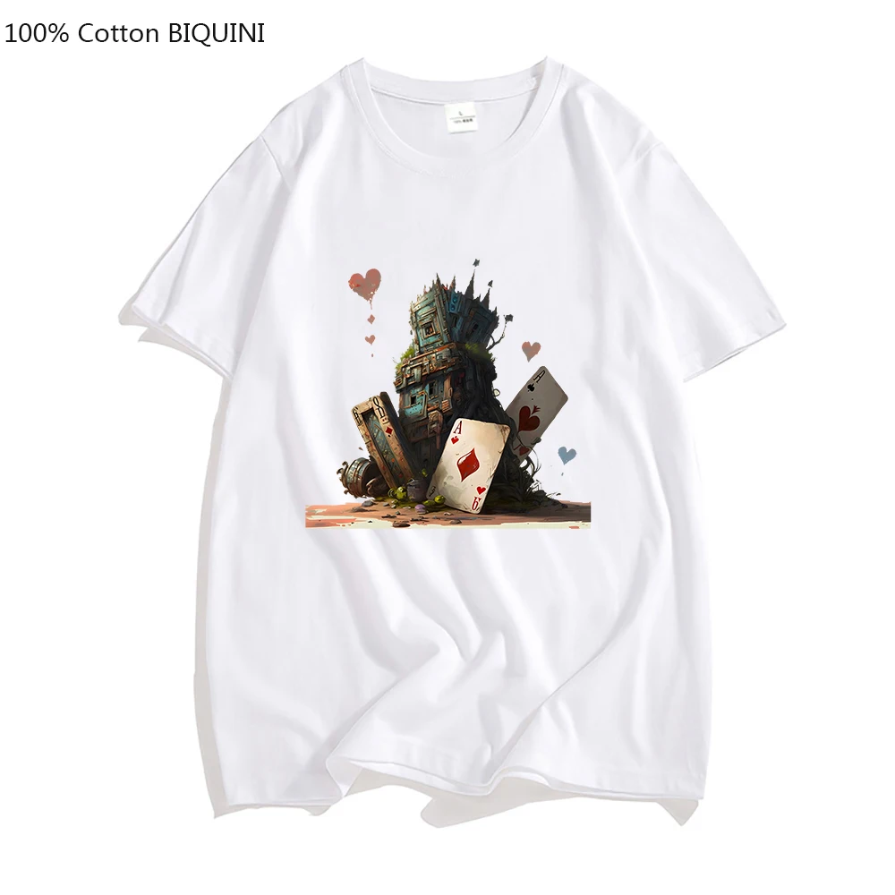 Alice In Borderland  Emblem Aesthetic Tshirt Men T Shirts Harajuku 100% Cotton Anime T-shirt Four Seasons Casual Short Sleeve