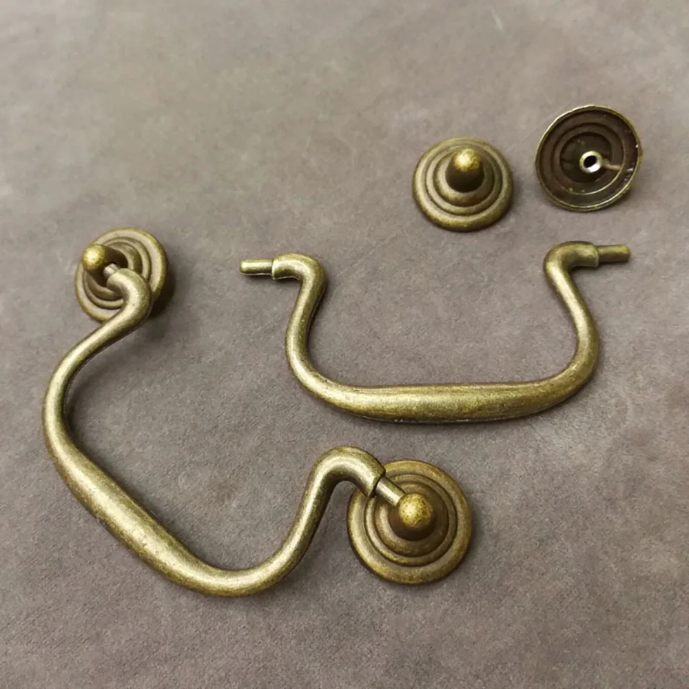 Antique Cabinet Drawer Pull Vintage Furniture Door Handles Desk Wardrobe Knobs Bronze Cabinet Pulls Cupboard
