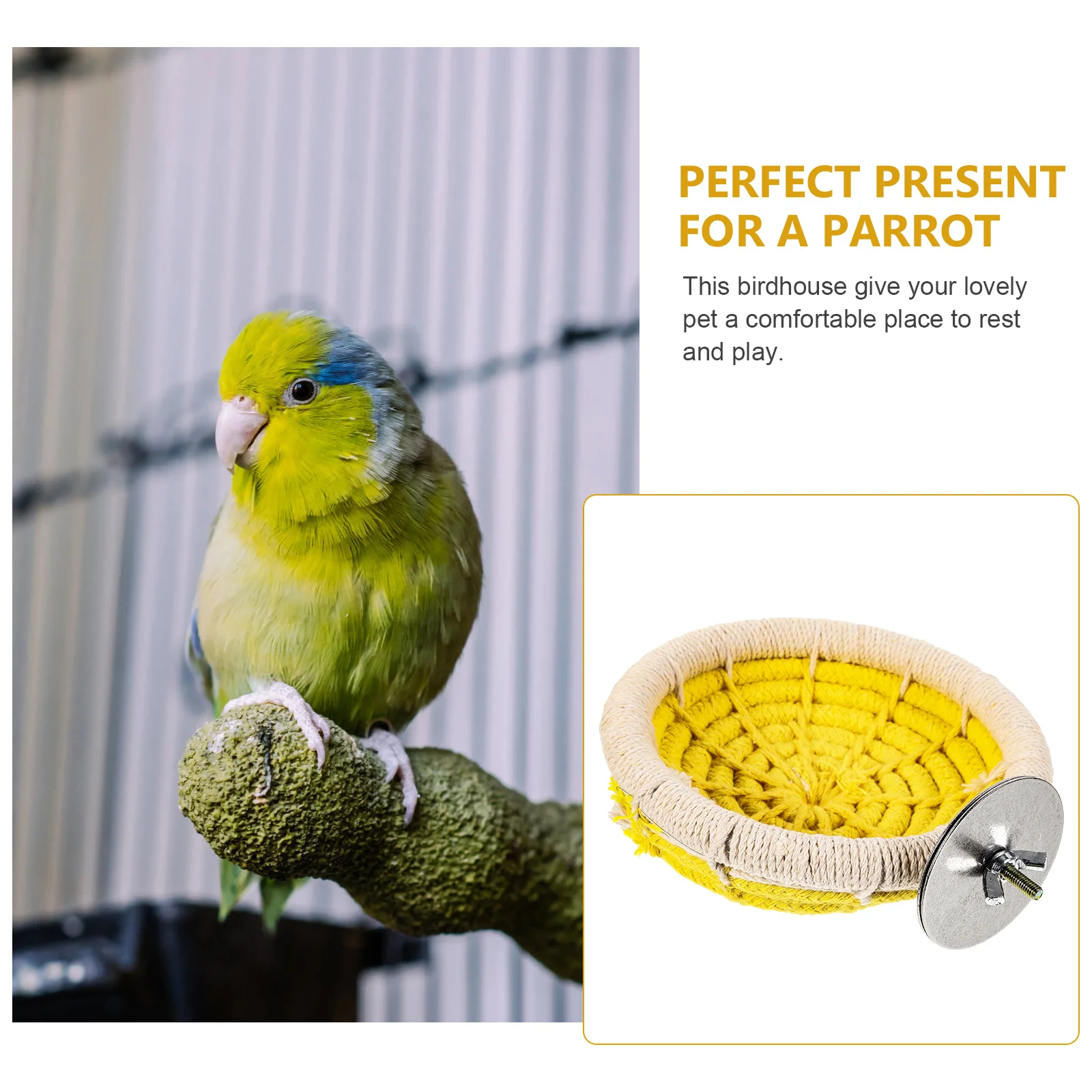 

Cotton Rope Bird Nest Breeding Nests Parrot Birds Cockatiel Houses Hanging Where