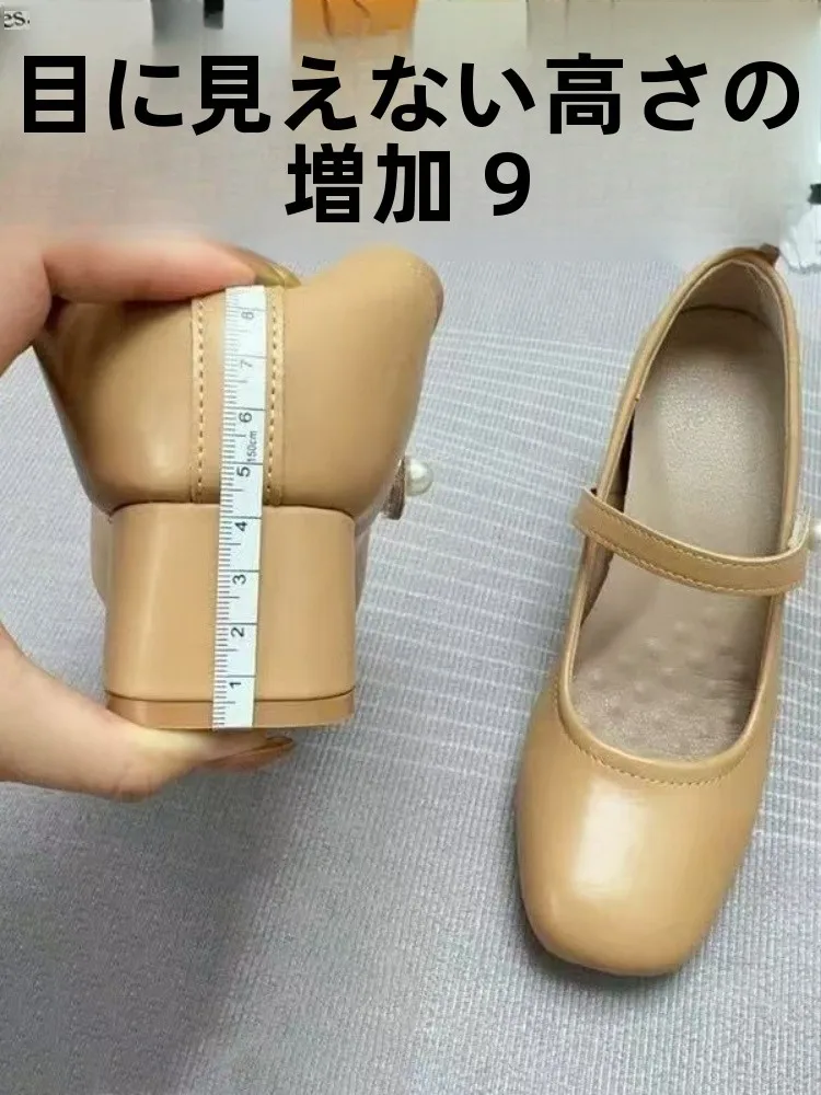 

Туфли Мэри Джейн на высоком каблуке, удобные, мягкие, с внутренней танкеткой 9 см, женские, подходят к юбкам, в корейском стиле, модные