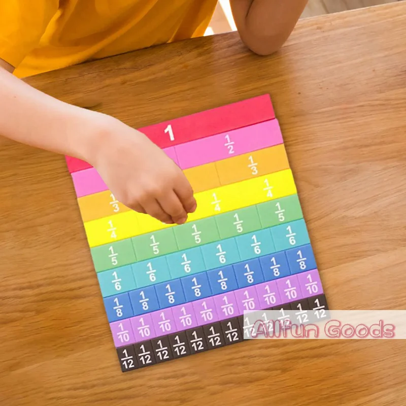 51Pcs Fraction Cubes Math Montessori Math Materials Teaching Aids Learn Fraction Equivalences Props For Kids Educational Early
