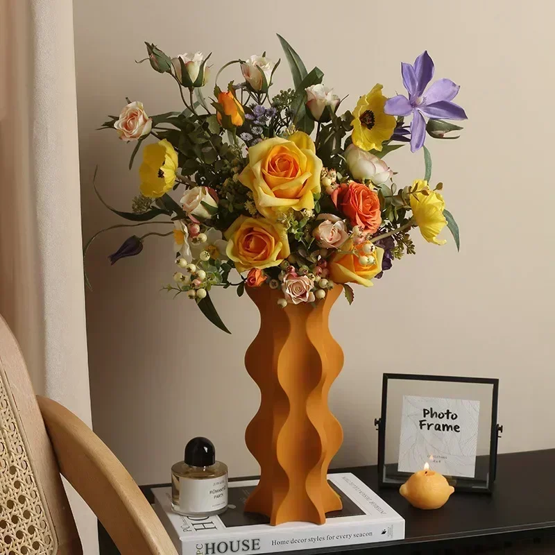 Modern Jingdezhen Memphis Geometric Ceramic Vase Entrance Living Room Bedroom Dining Table Home Art Ornament
