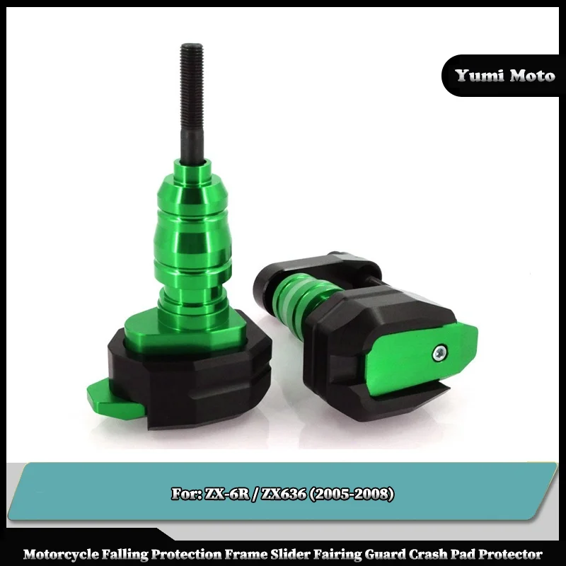 

Motorcycle Aluminum Left and Right Frame Slider Anti Crash Protector For KAWASAKI NINJA ZX636 ZX-6R ZX6R ZX 636 2005-2008 2007
