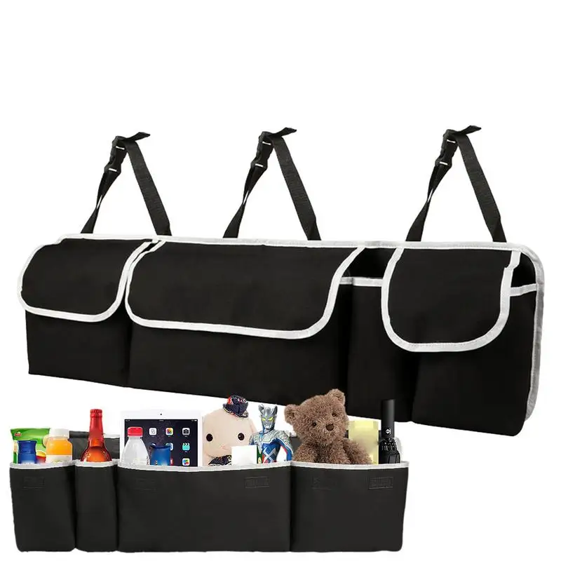 Car Trunk Organizer Backseat Storage Bag AdjustableHigh Capacity Multi-use Oxford Car Seat Back Organizers Automobile Interior