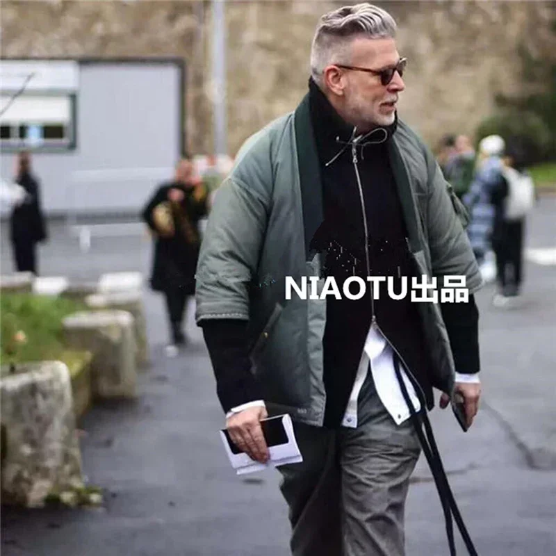 New Arrival Original China-Chic Short Taoist Robe Cotton Men's Padded Coat Down Jacket Male Loose Parka