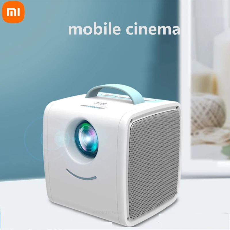 Xiaomi-Youpin Mini Projetor de TV Inteligente, Cinema em Casa, Tela Portátil, Feixe de LED, WiFi, 1080P