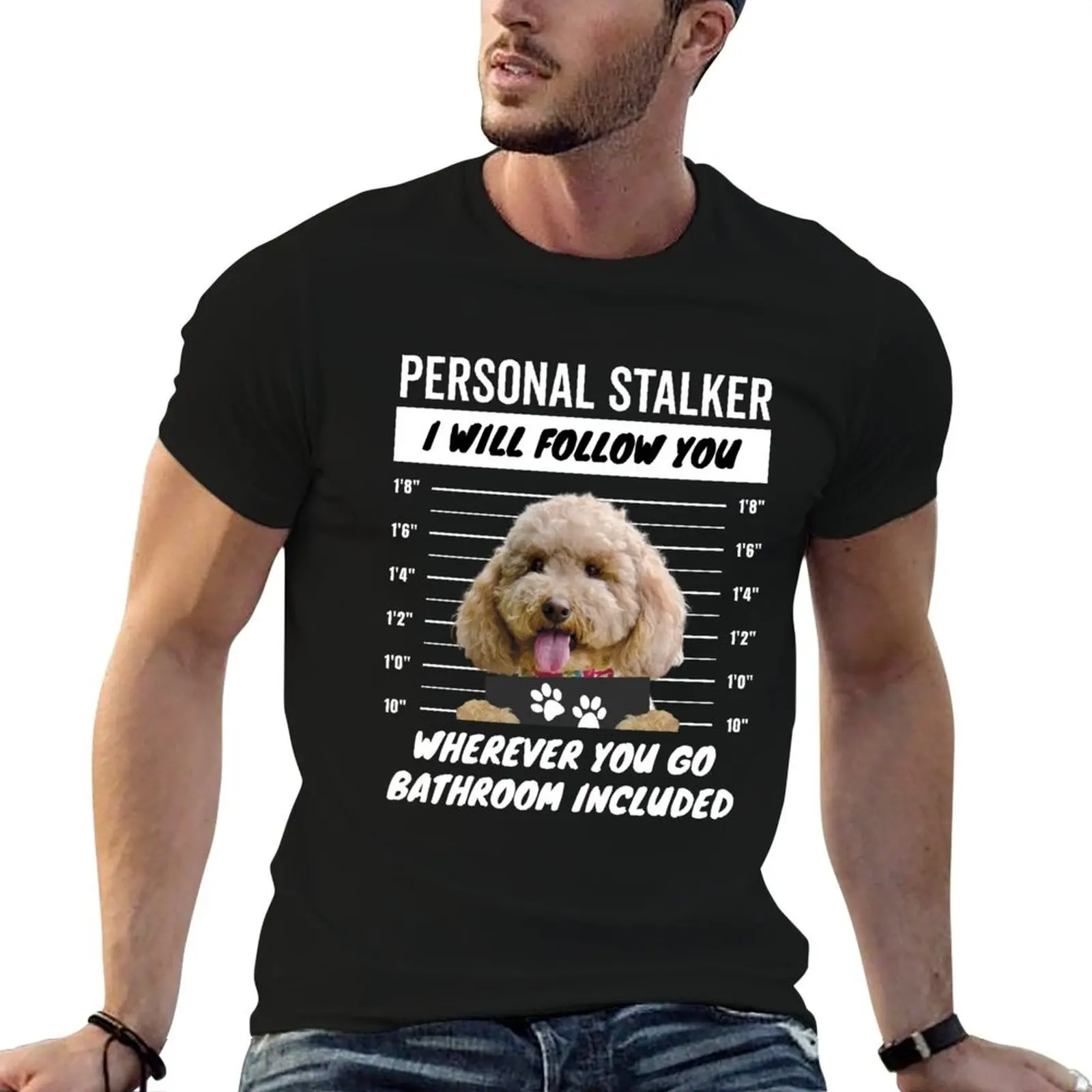 Personal Stalker Dog – Apricot Cockapoo T-Shirt Relaxed Fit Casual Short Sleeve Top