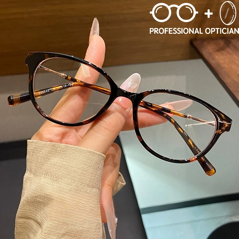 

Exquisite Tortoiseshell Cat Eyel Face Shaping Myopia Hyperopia Astigmatism Anti Blue Light Prescription Optical Glasses