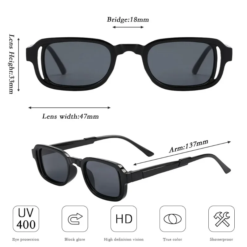 Luxurious Rectangle Sunglasses Women Oval Vintage Brand Designer Square Sun Glasses UV400 Men Shades Female Eyewear Anti-glare view 6