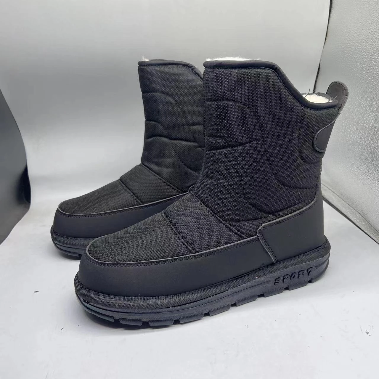 Men Winter Snow Boots Waterproof Warm Fur Lined Anti Slip Thick Sole Outdoor Hiking Shoes Unisex Thermal Cotton Boot