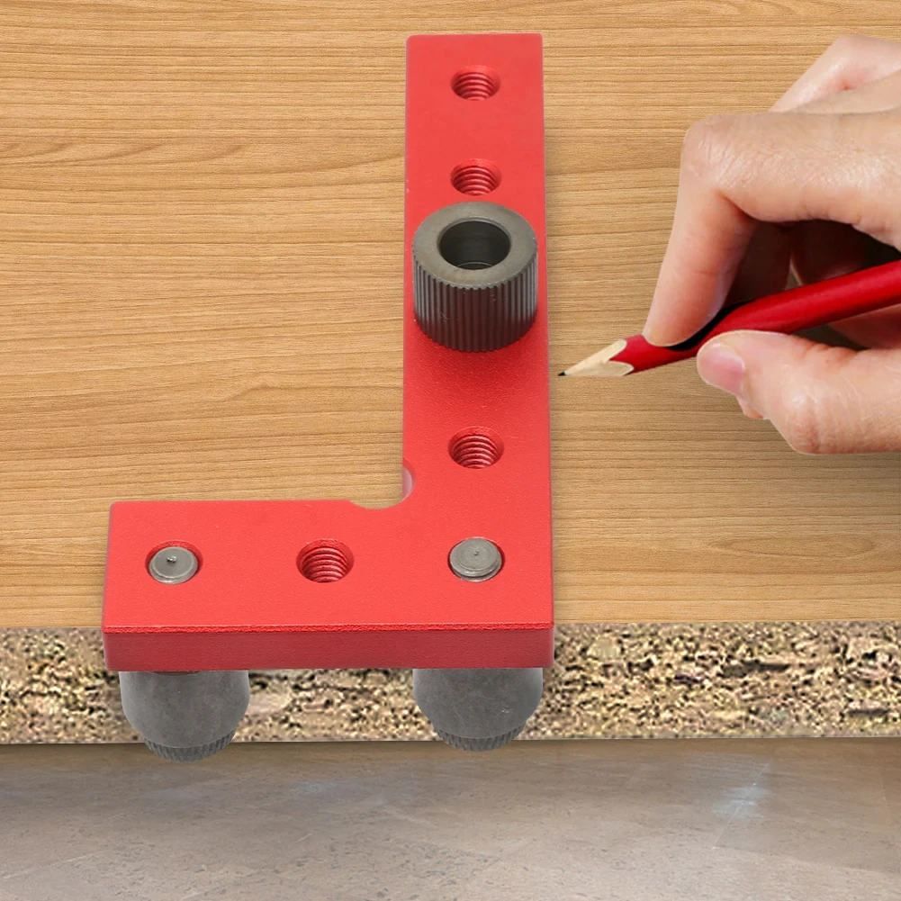 Imagem -05 - Square Dowel Jig Self-centering Line Scriber Ferramentas de Madeira Guia de Perfuração para Furos Retos Ferramenta Center Finder 210 mm