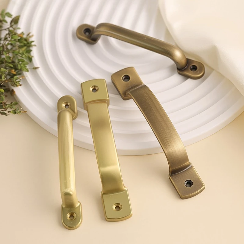 American vintage window handle  Old-style brass hardware pull  Brass drawer/cabinet/cupboard door handle  Minimalist metal pull
