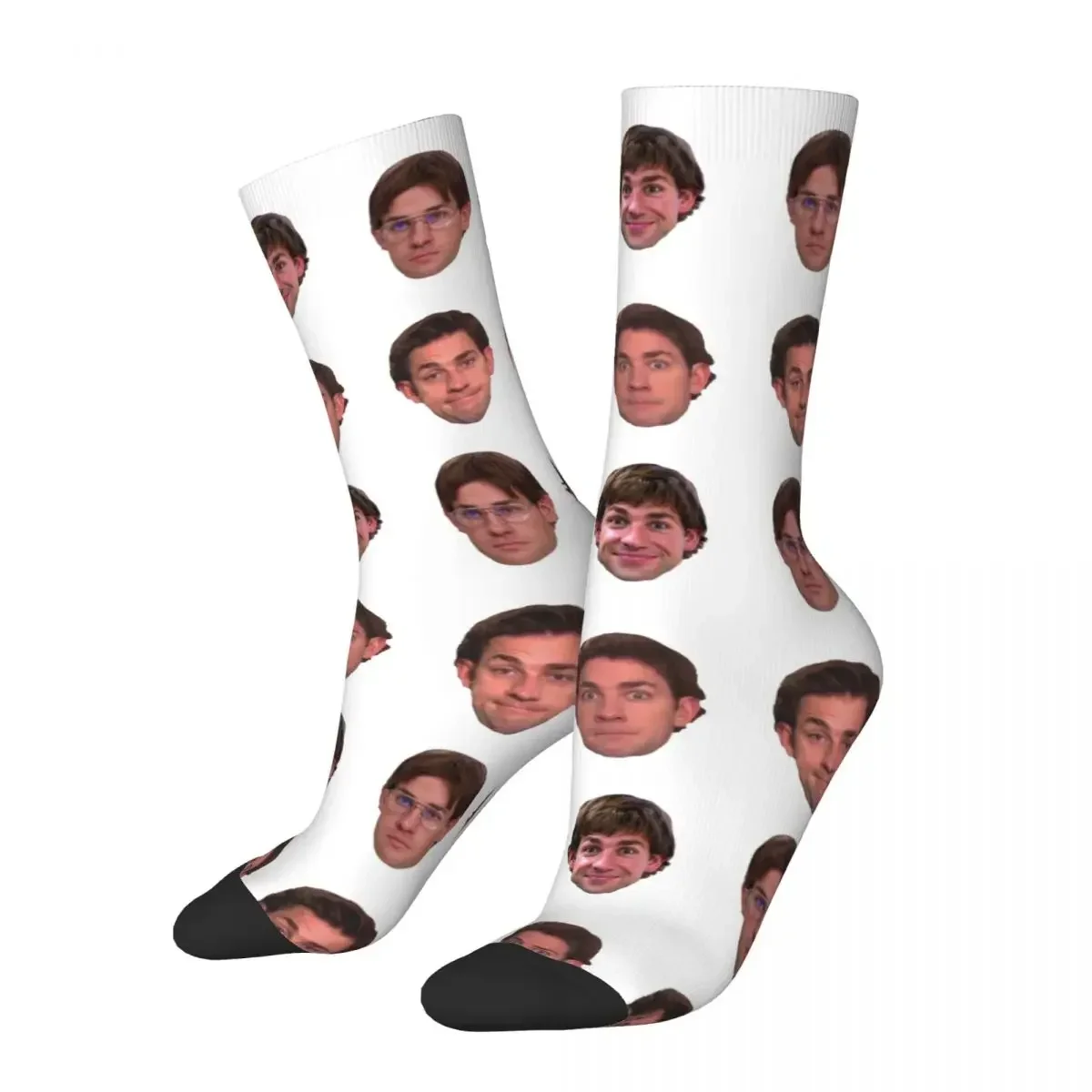 Jim Halpert Sticker Set Socks Harajuku Super Soft Stockings All Season Long Socks Accessories for Unisex Gifts