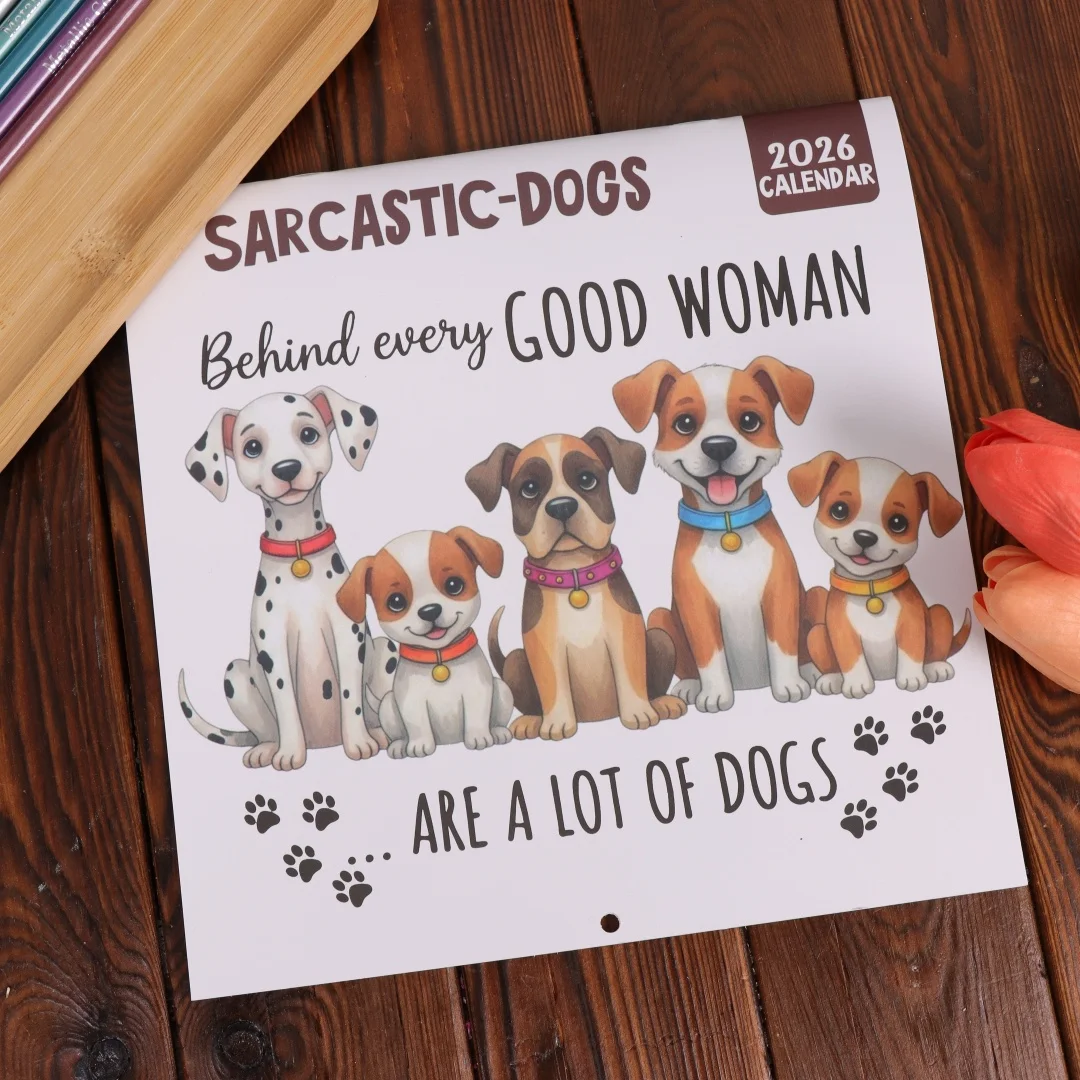 

Настенный календарь на 2026 год. Настенный календарь сосания собак. Ежемесячный планировщик расписания на Новый год, строгание и организация.