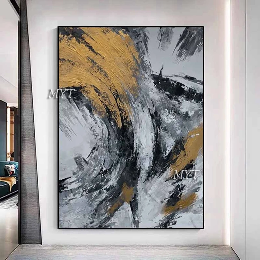 

New Design Abstract Modern Handmade Canvas Oil Painting No Frame Simple Style Showpiece For Home Decoration Hanging Picture