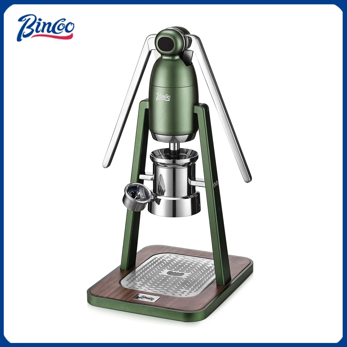 

Bincoo Hand Pressed Coffee Machine Double Pull Rod Manual Italian Concentrator Extraction Small Household Semi Automatic Maker