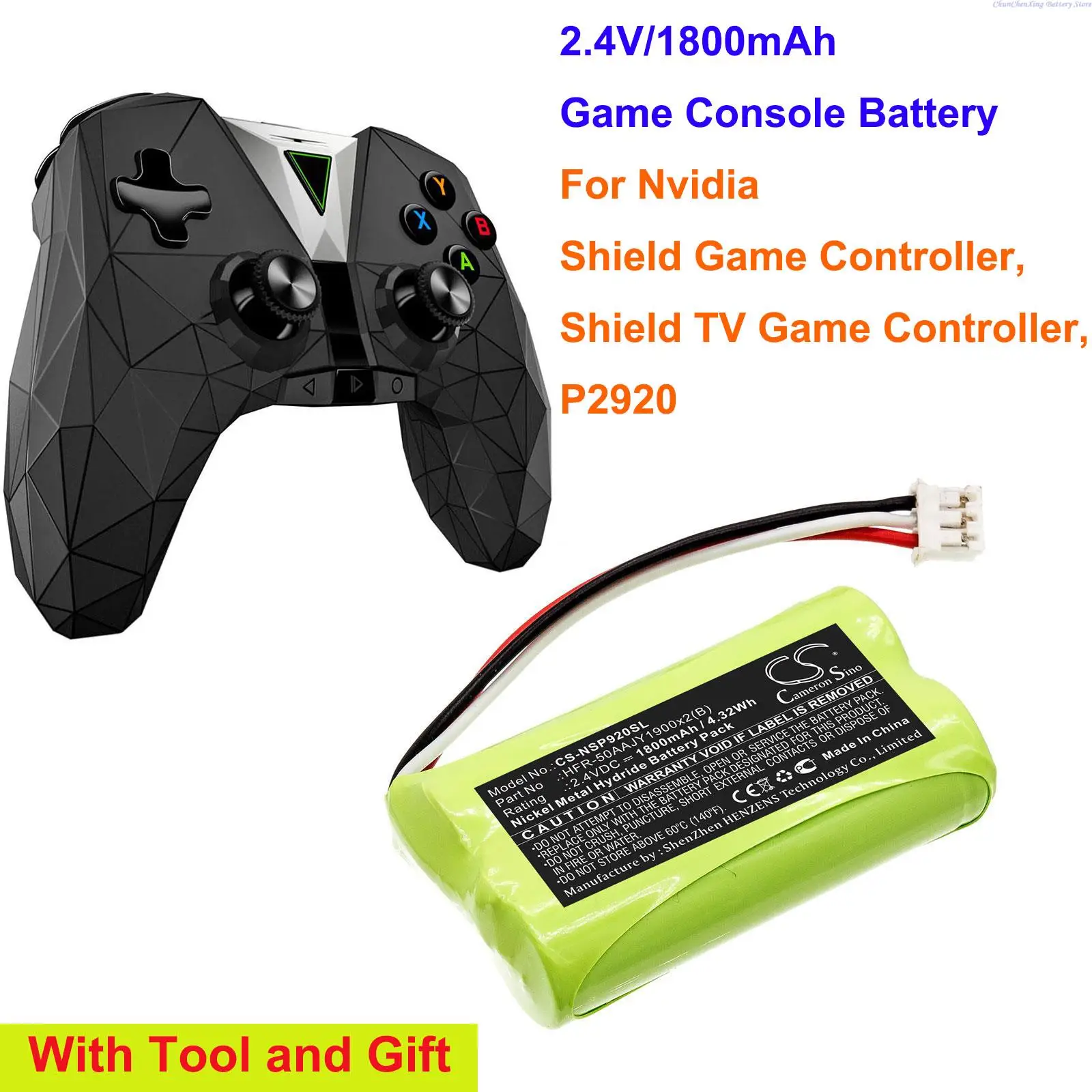 

Cameron Sino 1800mAh Battery for Nvidia P2920, Shield Game Controller, Shield TV Game Controller