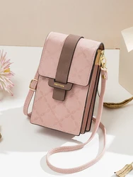 Crossbody bag Women 2024 spring/summer new Korean PU leather trend fashion magnetic buckle flip zipper vertical mini mobile phon