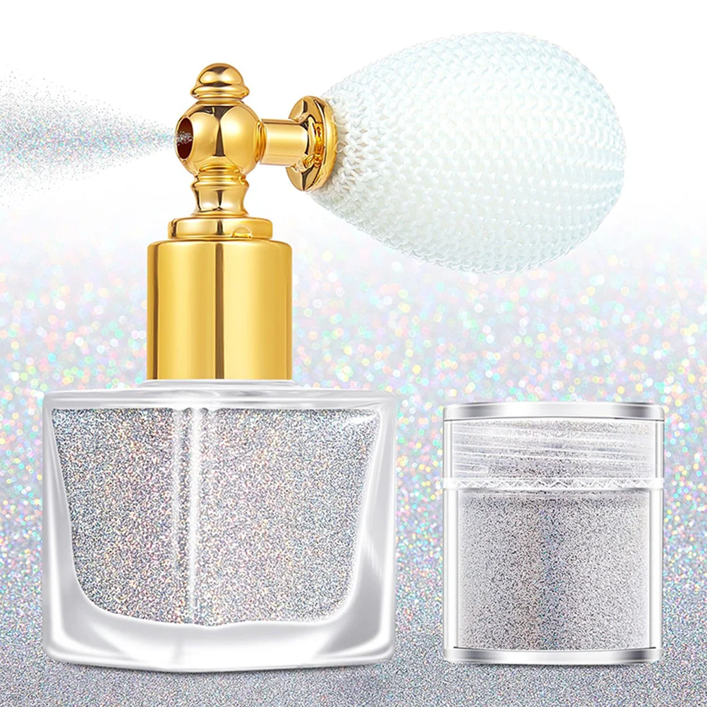 

1 set 1 Set Glitter Powder Spray Body Highlighter For Hair Face Make Up Silver Gold Effect Party Festival Costume
