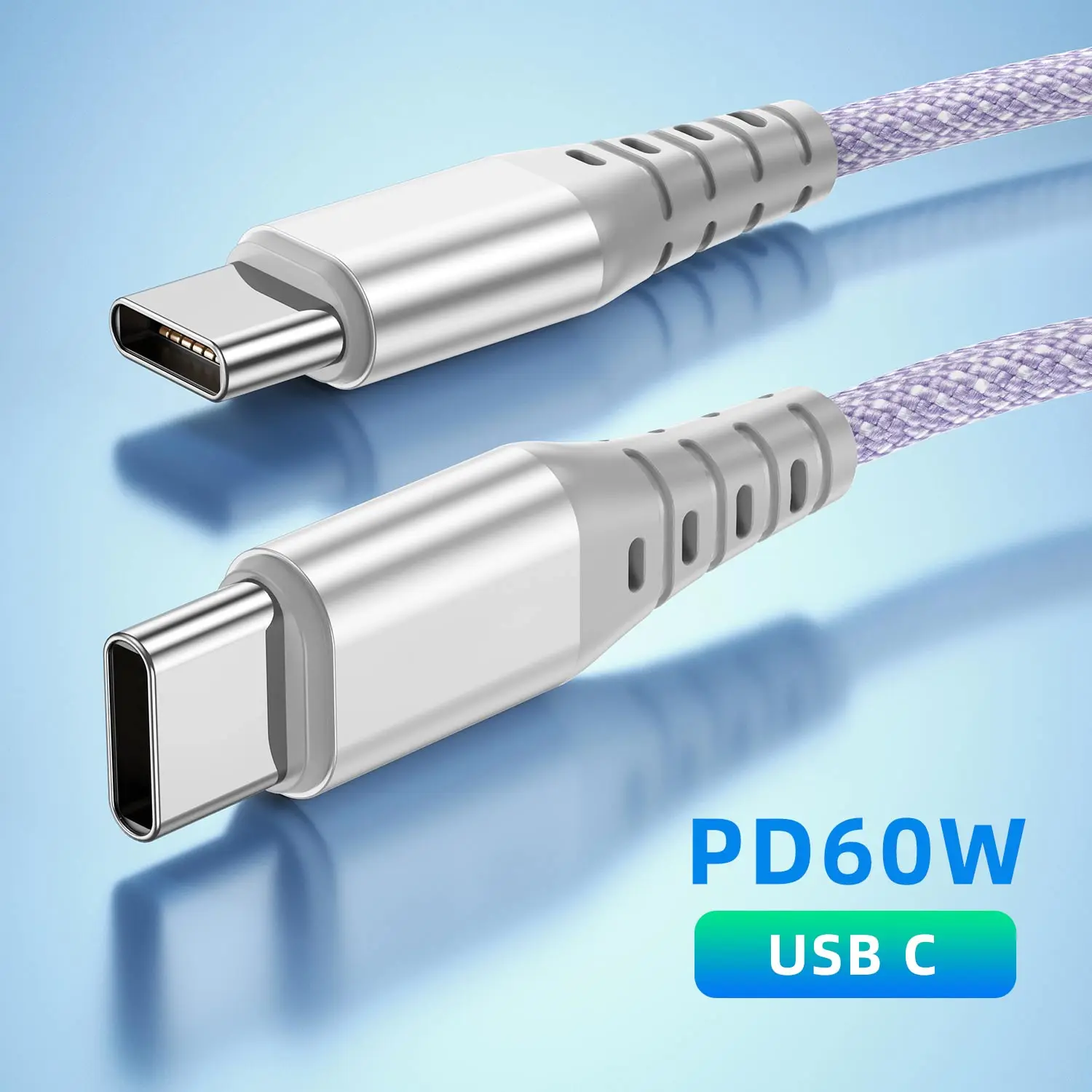 0.3M 1M 2M 60W USB C to Type-C Cable PD Fast Charger Cord For  iPhone15 Pro Max Samsung Huawei Xiaomi OPPO Oneplus POCO Realme