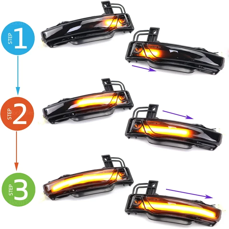 2pcs Dynamic Turn Signal LED Light Side Mirror Indicator For Jeep Grand Cherokee Dodge Durango 2011-2022