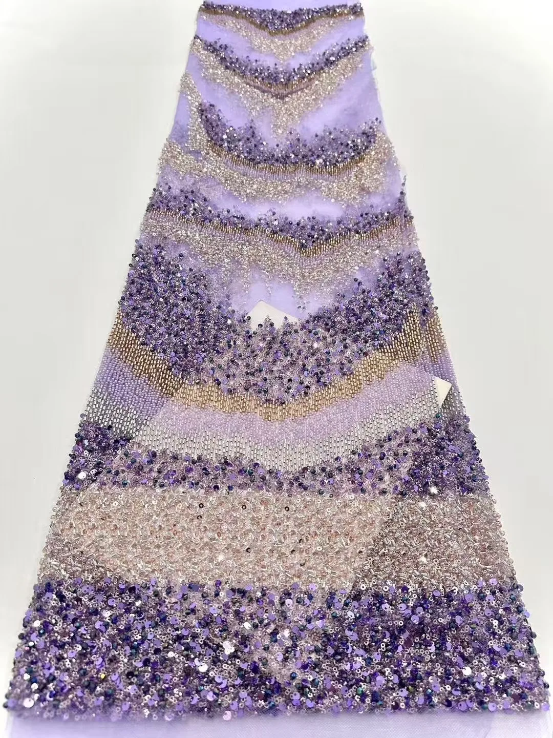 

2025 африканская нигерийская высококачественная вышивка блестками, тюль, кружевная ткань, швейные бусины, камень для выпускных платьев DP0400, 5 ярдов