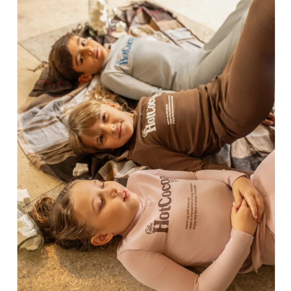 AP AW26 Cotton Cocoa Club Collction Children Girl Boy Fashion Letter Print Family Matching Clothing Kids Casual Clothes image 3