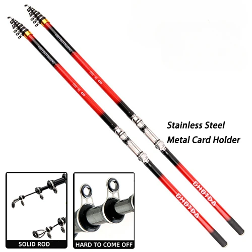 2.7/3.6/4.5/ 5.4/6.3 M Telescopic Fishing Rod High Carbon Travel Sea Rod Spinning Power 10-50g Distance Throwing Baitcasting Rod