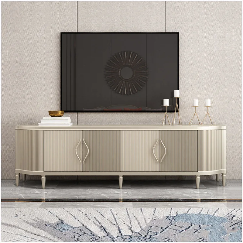 American light luxury TV cabinet, heightened small apartment modern