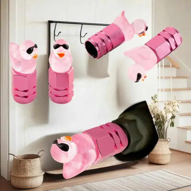 

4 шт., алюминиевые колпачки для сосков утки, колесные диски, колпачки для штока воздушного клапана, покрышка для автомобиля, полезные внешние детали, автомобильные аксессуары