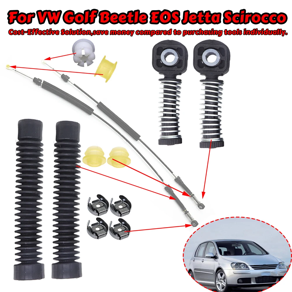 For VW Golf Beetle EOS Jetta Shift linkage End Bowden Cable Bushing Catch Selector Shaft Collect Gearbox Shifter Lever Adjuster