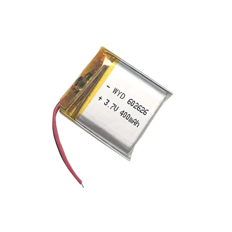 New 3.7V 400mAh 602626 Lithium Polymer  Rechargeable Battery for MP3 MP4 GPS Smart Watch Toy DVR Bluetooth Headset Lipo Cell