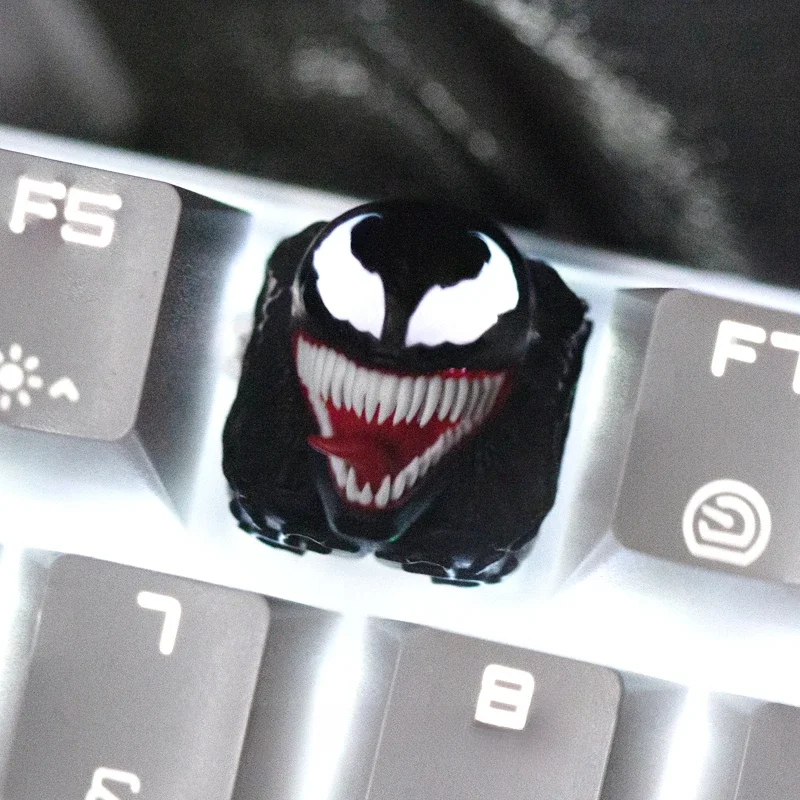 Venom Keycap Personality Dy Keystroke Wolverine Deadpool Personality Creative Keycap Hero Series Keycap Cross Universal