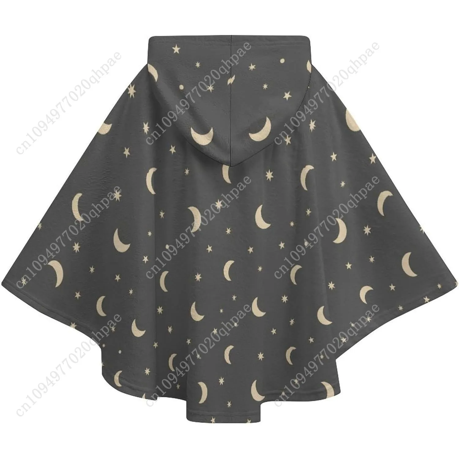 سترة بطانية مريحة من الفلانيل، سترة بقلنسوة كبيرة الحجم من Moon Stars Night Sky مع جيوب للأطفال والمراهقين
